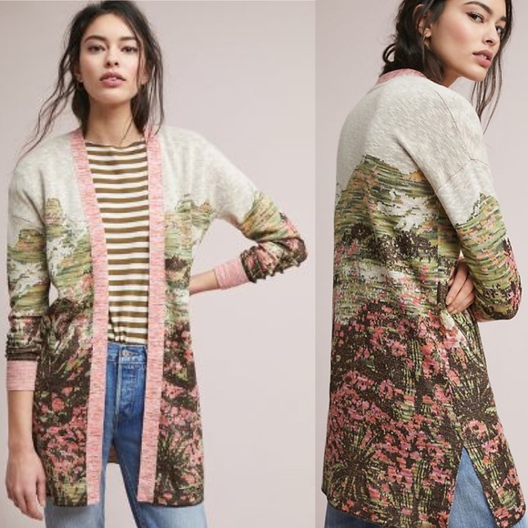 Anthropologie Sweaters - NWOT Anthropologie Ett:twa floral cardigan Size XS